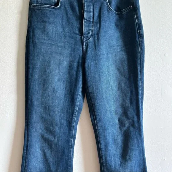 Anthropologie Pilcro Sz 28 The Icon Dark Wash Flare Denim Jeans - Picture 3 of 12